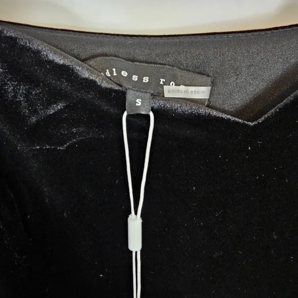 ENDLESS Rose Velvet Satin Sweetheart Jumpsuit in Size Small black NWT - Picture 5 of 9